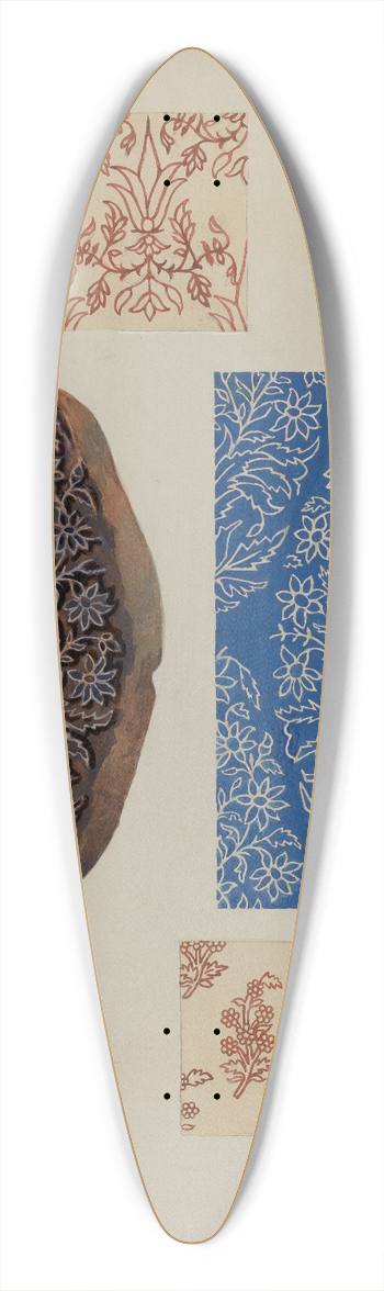 Albert Levone - Wood Blocks 39.3 inch art pintail longboard deck
