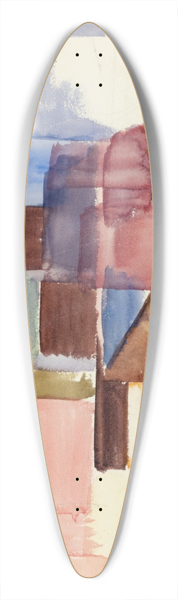 Albert Mller - Huser Houses 39.3 inch art pintail longboard deck
