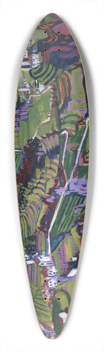Albert Mller - Large Ticino Landscape 39.3 inch art pintail longboard deck