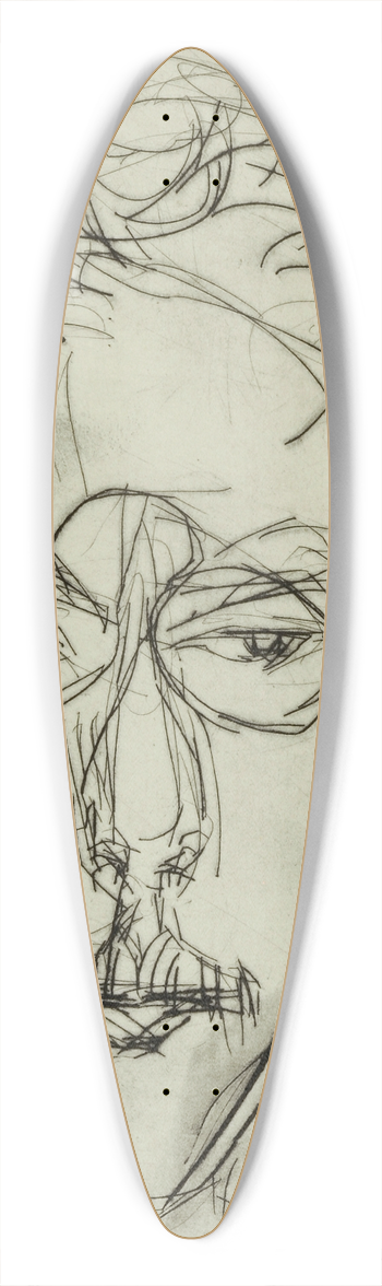 Albert Mller - Portrait Schaeffer I 39.3 inch art pintail longboard deck