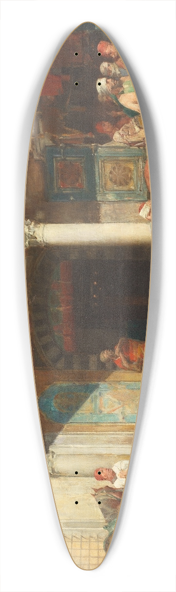 Alberto Pasini - Outside the mosque 39.3 inch art pintail longboard deck