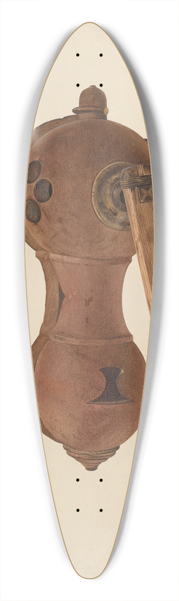 Albert Rudin - Naval Clapper 39.3 inch art pintail longboard deck