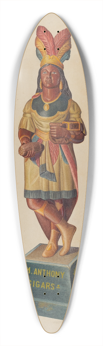 Albert Ryder - Cigar Store Indian 39.3 inch art pintail longboard deck