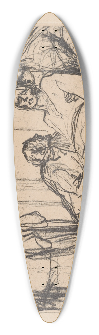 Albert Sterner - The samaritans 39.3 inch art pintail longboard deck