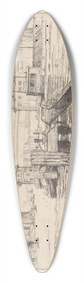 Albert Sterner - Tug Mathiesen 39.3 inch art pintail longboard deck
