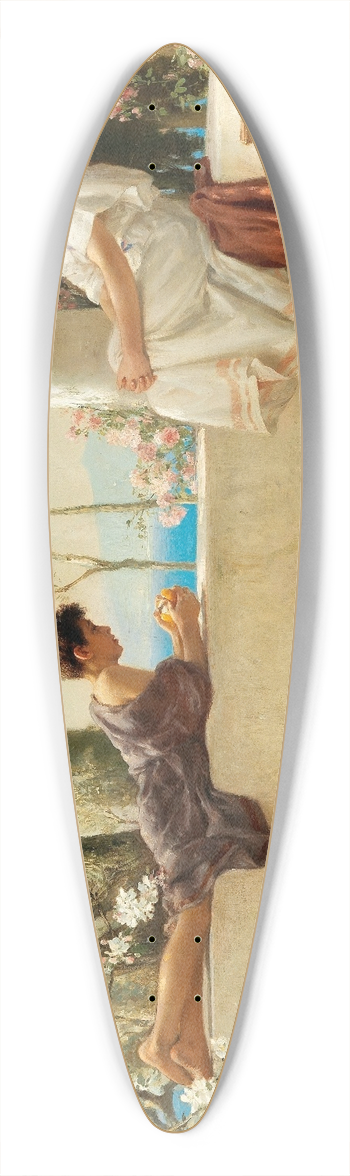 Albert Tschautsch - At The Veranda 39.3 inch art pintail longboard deck