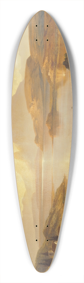 Albert Zimmermann - Lago di Lugano 39.3 inch art pintail longboard deck
