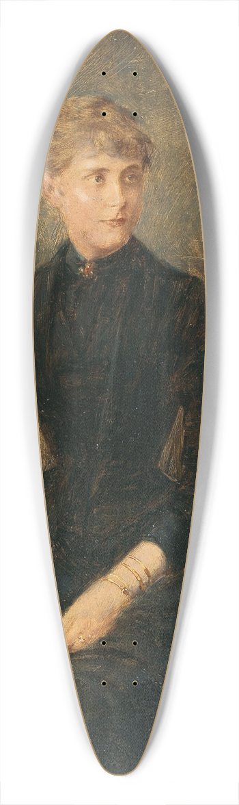 Albin Egger Lienz - Portrait of the singer Hedwig Helbig 39.3 inch art pintail longboard deck