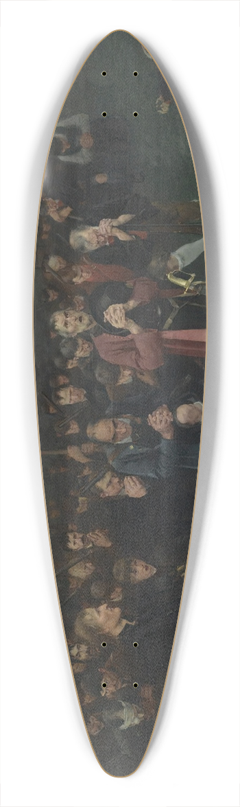 Albin Egger Lienz - Prayer after the battle of Bergisel 39.3 inch art pintail longboard deck