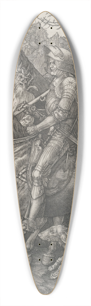 Albrecht Drer - Knight, Death and the Devil 39.3 inch art pintail longboard deck