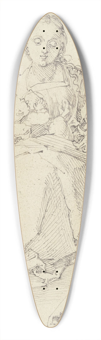 Albrecht Drer - Zwei Studien zu einer Maria mit Kind 39.3 inch art pintail longboard deck