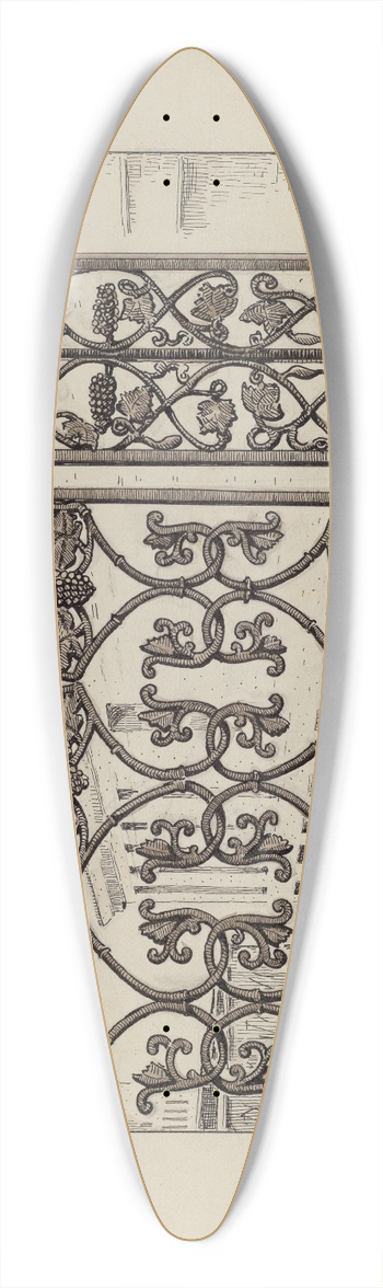 Al Curry - Cast Iron Balcony Rail 39.3 inch art pintail longboard deck