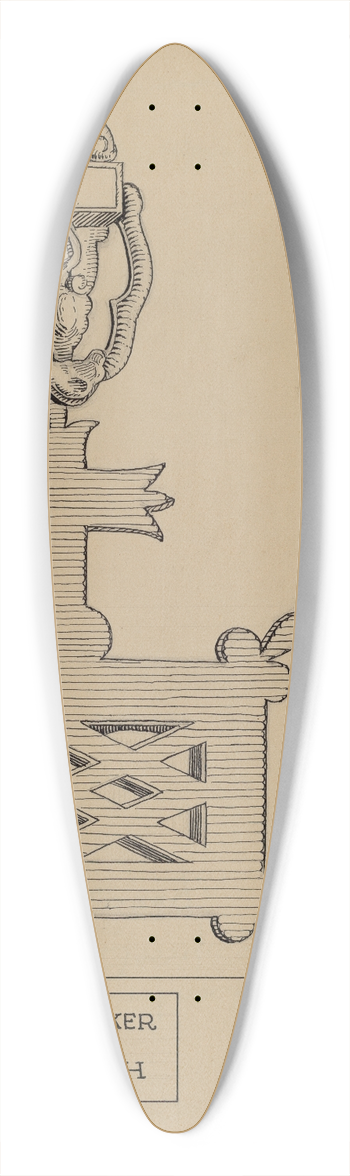 Al Curry - Cast Iron Knocker-Latch 39.3 inch art pintail longboard deck