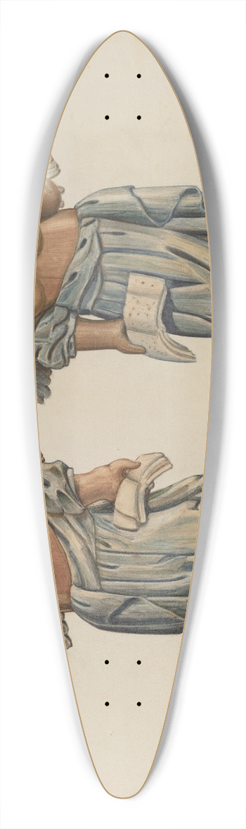 Al Curry - Two Angels 39.3 inch art pintail longboard deck