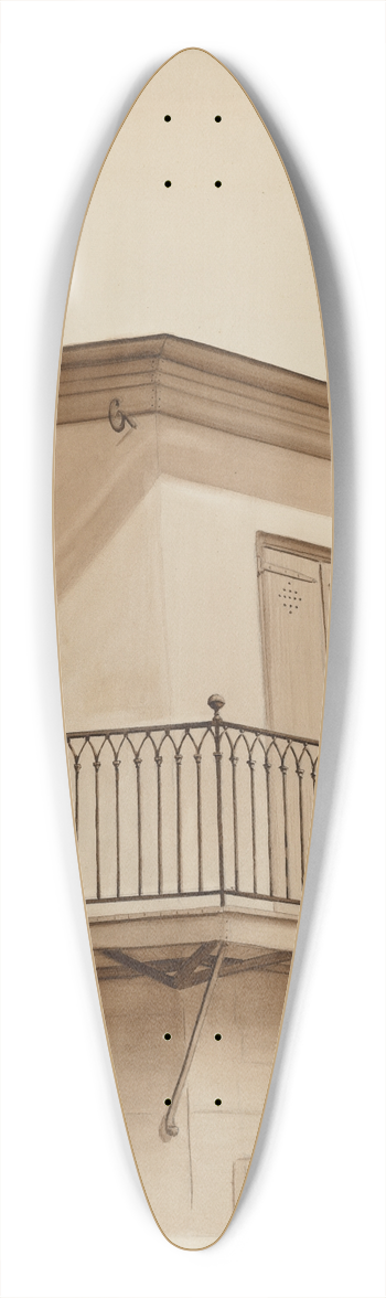 Al Curry - Wrought Iron Balcony Rail 39.3 inch art pintail longboard deck