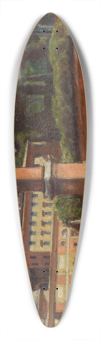 Aleksander Gierymski - Piazza del Popolo in Rome 39.3 inch art pintail longboard deck