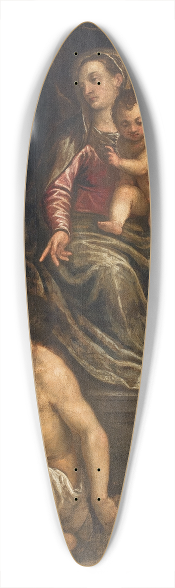 Alessandro Maganza - The Virgin and Child with St Martin and St Petronius 39.3 inch art pintail longboard deck