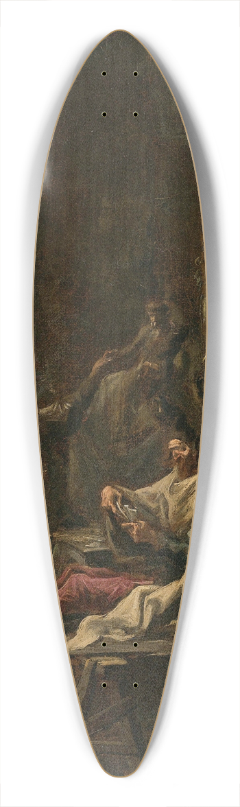Alessandro Magnasco - Cardplayers By a Fire 39.3 inch art pintail longboard deck
