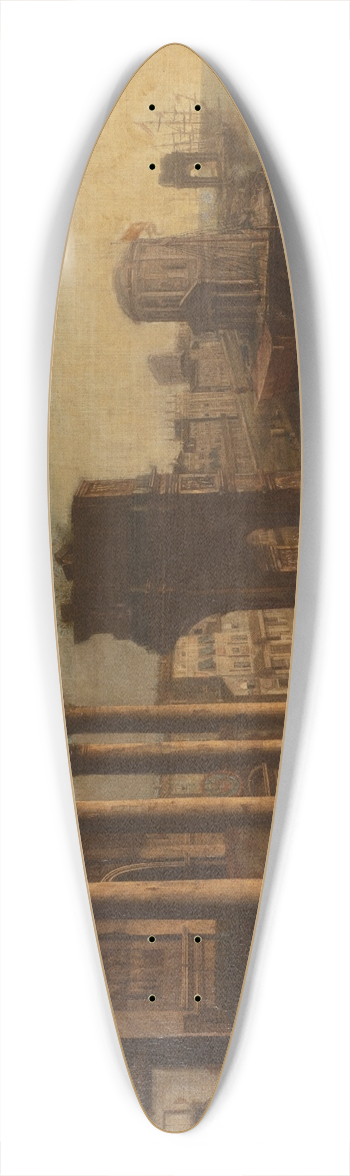 Alessandro Salucci - Harbour with Capriccio 39.3 inch art pintail longboard deck