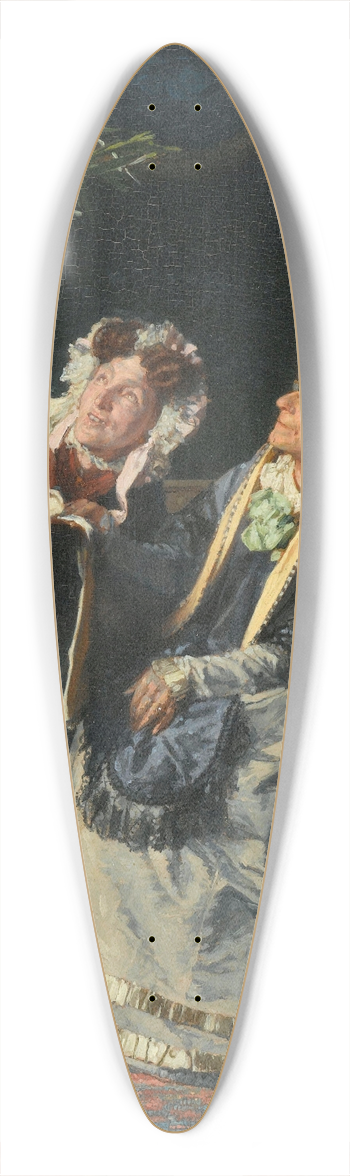 Alexander Hugo Bakker Korff - Under the Palms 39.3 inch art pintail longboard deck