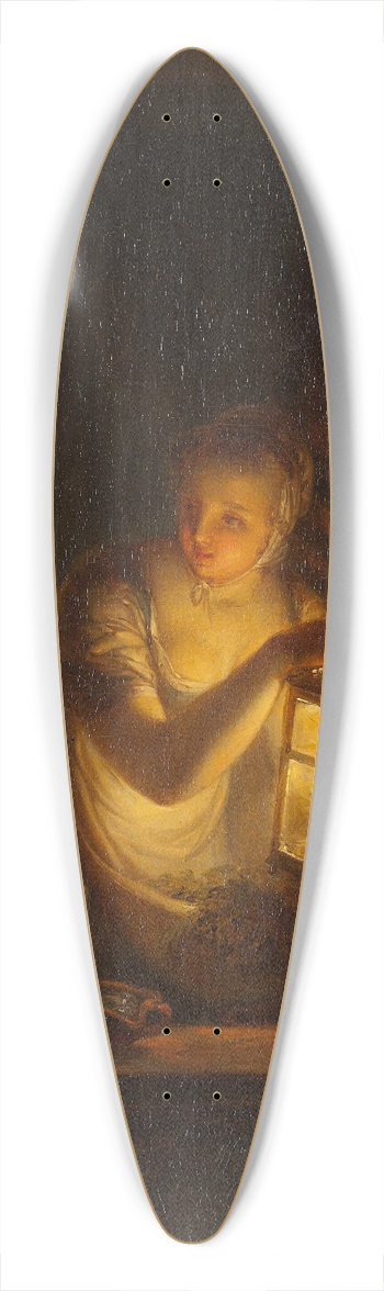 Alexander Laurus - A Woman with A Lantern 39.3 inch art pintail longboard deck