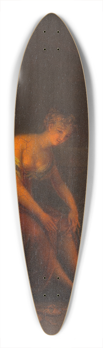 Alexander Laurus - Lady Tying her Garter 39.3 inch art pintail longboard deck