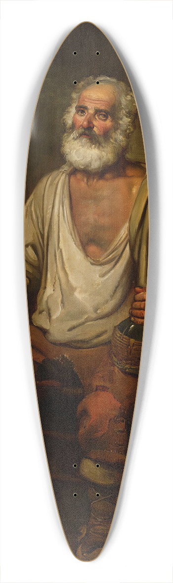 Alexander Laurus - Man Drinking Wine 39.3 inch art pintail longboard deck