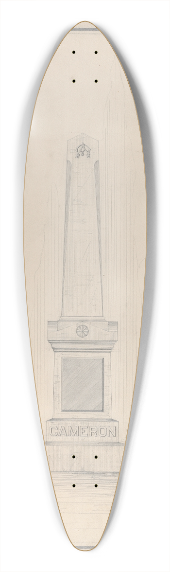 Alexander Maxwell - Obelisk Grave Monument, No. 34 39.3 inch art pintail longboard deck