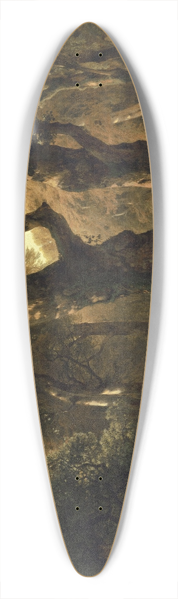 Alexandre Calame - Interior of a Forest 39.3 inch art pintail longboard deck