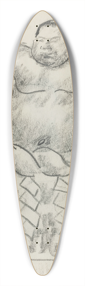 Alexandre Jacovleff - Japanese Figure 39.3 inch art pintail longboard deck
