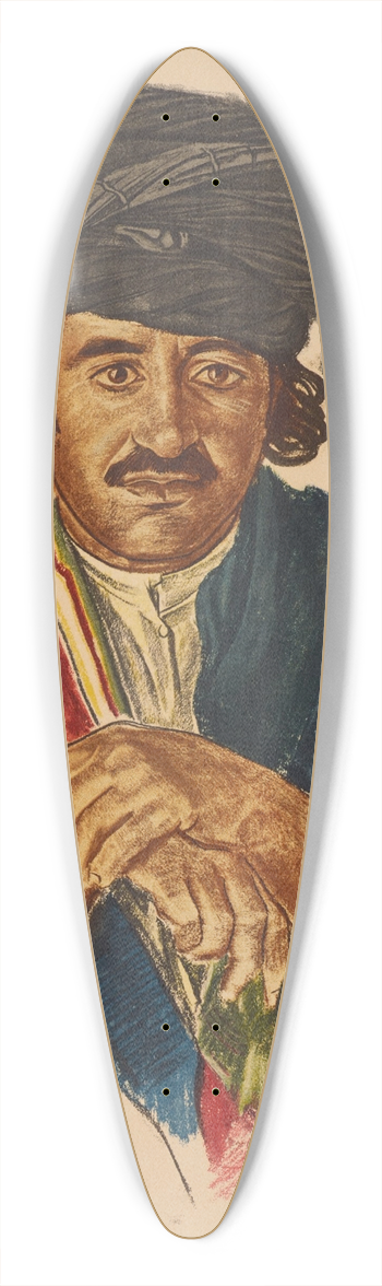 Alexandre Jacovleff - Un Notable Afghan, Guirichk 39.3 inch art pintail longboard deck