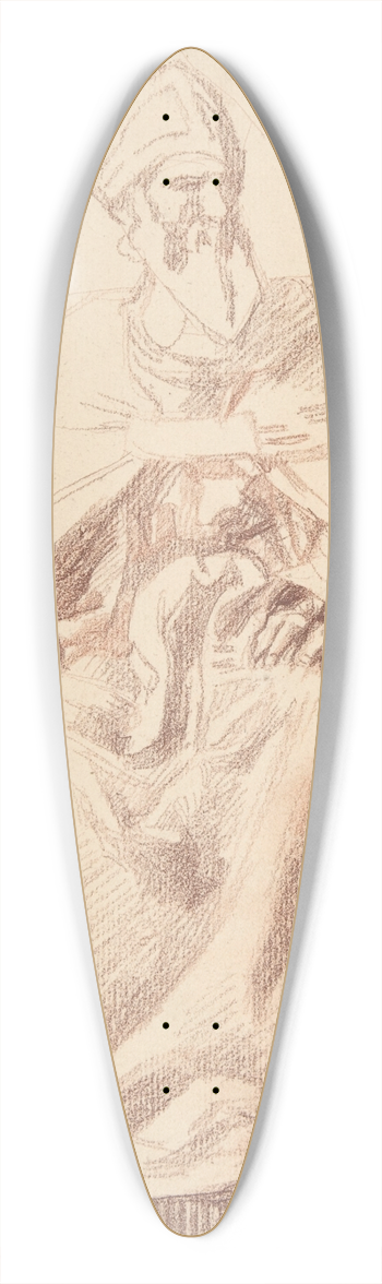 Alexandre Laemlein - Seated Prelate 39.3 inch art pintail longboard deck