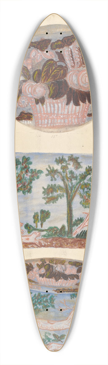 Alfonso Umana - Bandbox 39.3 inch art pintail longboard deck