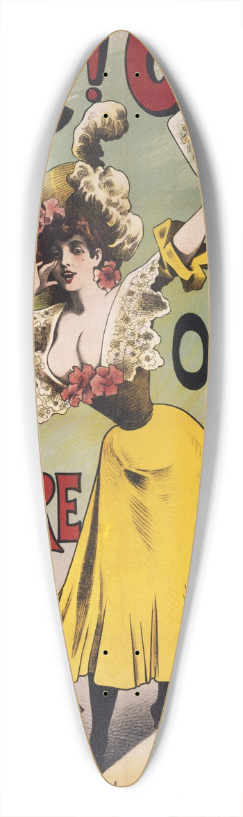 Alfred Choubrac - Oh! Oh! On Va Ouvrir 39.3 inch art pintail longboard deck