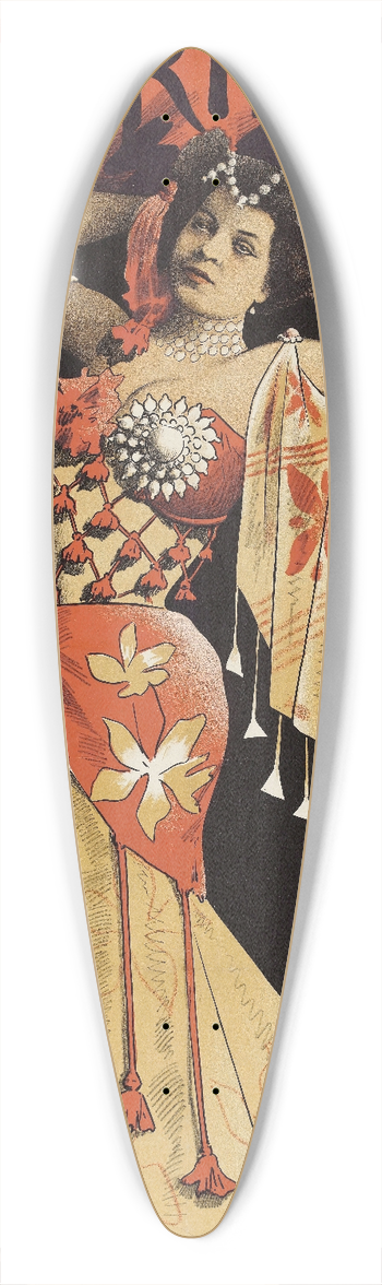 Alfred Choubrac - Rosida Ritort Chanteuse Mauresque 39.3 inch art pintail longboard deck