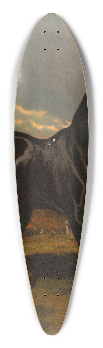 Alfred De Dreux - Black Knight 39.3 inch art pintail longboard deck