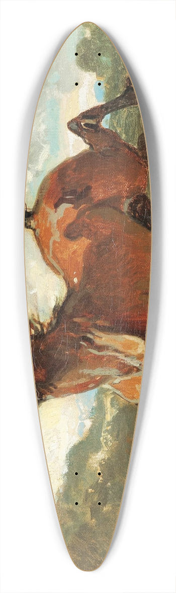 Alfred De Dreux - Cheval au galop 39.3 inch art pintail longboard deck