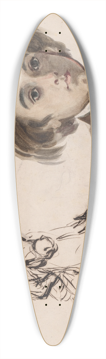 Alfred Dehodencq - Study Sheet 39.3 inch art pintail longboard deck