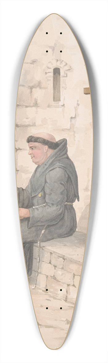 Alfred Diston - Franciscan Friar 39.3 inch art pintail longboard deck