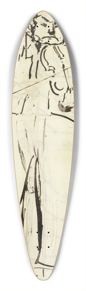 Alfred Edward Chalon - Nicolas Mori, Violinist 39.3 inch art pintail longboard deck