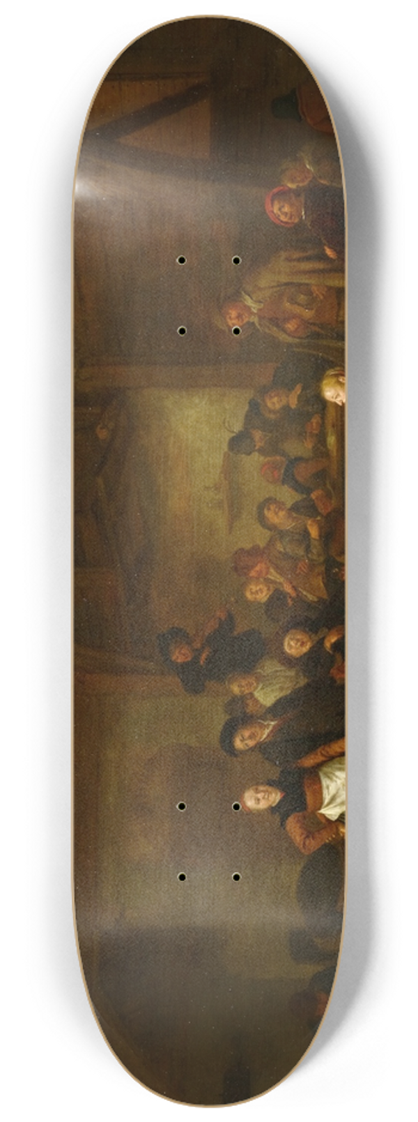 Jan Miense Molenaer - Tavern Scene 8.25 inch art skate deck