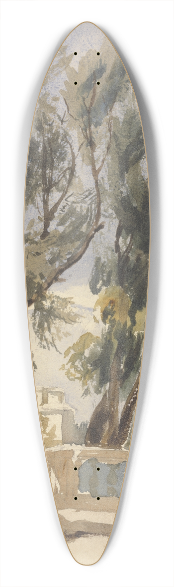 Alfred Elmore - The Terrace 39.3 inch art pintail longboard deck
