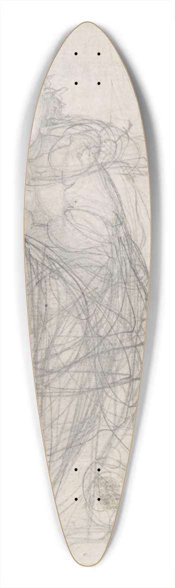 Alfred George Stevens - Drawing for Spencers Fairie Queene 39.3 inch art pintail longboard deck