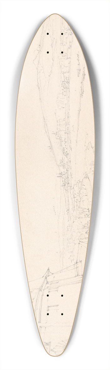 Alfred Gomersal Vickers - Crakow 39.3 inch art pintail longboard deck