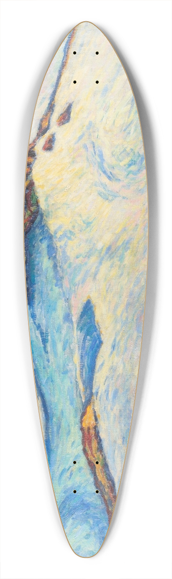 Alfred Hermann Helberger - Glaciers 39.3 inch art pintail longboard deck