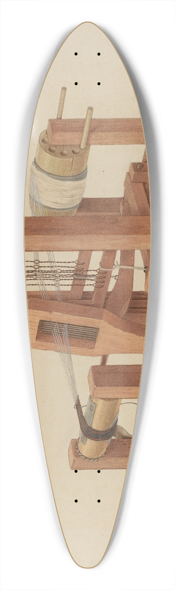 Alfred H. Smith - Shaker Hand Loom 39.3 inch art pintail longboard deck