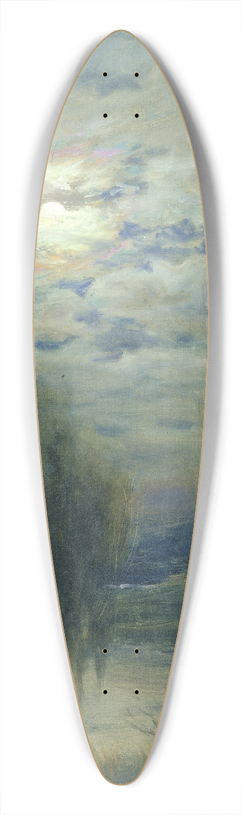 Alfredo Helsby - Full Moon, Limache, Chile 39.3 inch art pintail longboard deck