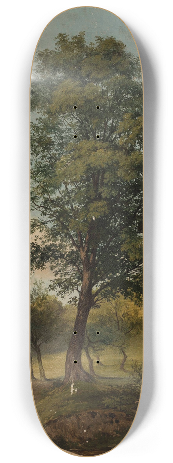 Jan Nepomucen Glowacki - View with a bridge over a creek 8.25 inch art skate deck