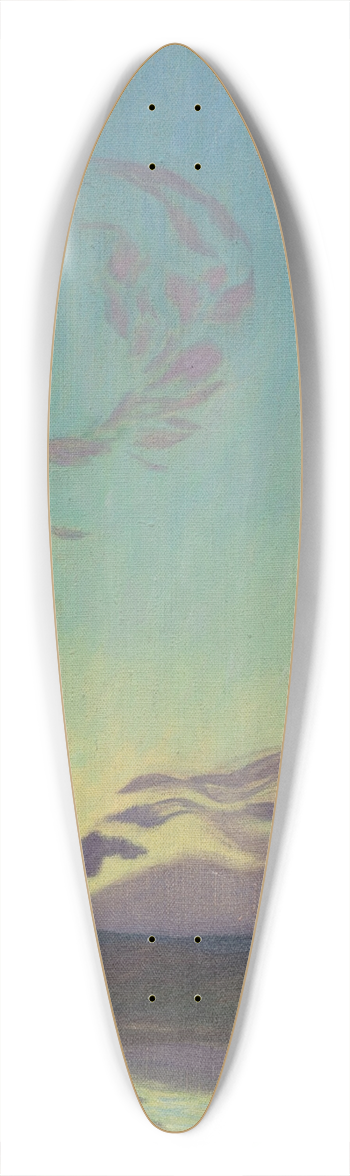Alfred Proessdorf - Landscape at dusk 39.3 inch art pintail longboard deck