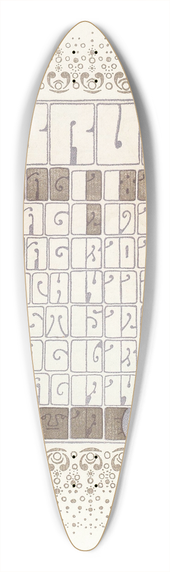 Alfred Roller - Februar 39.3 inch art pintail longboard deck